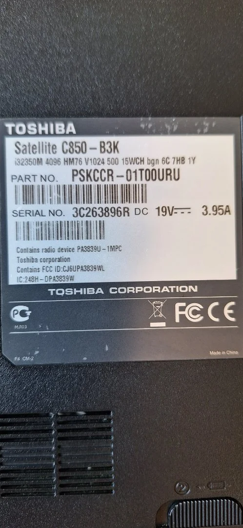 Ноутбук Toshiba Satellite C850-B3K - миниатюра 5