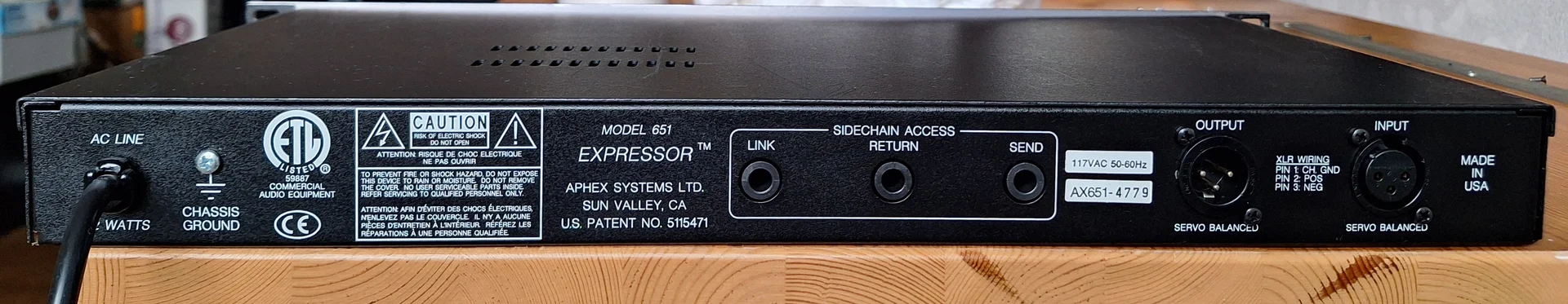 Компрессор Aphex Model 651 Expressor (США, 110V) - миниатюра 5