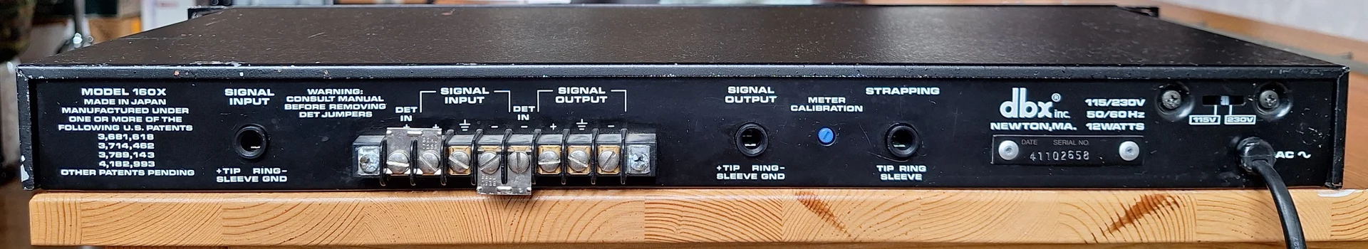 Винтажный компрессор dbx 160X (Made in Japan, 220V) - миниатюра 3