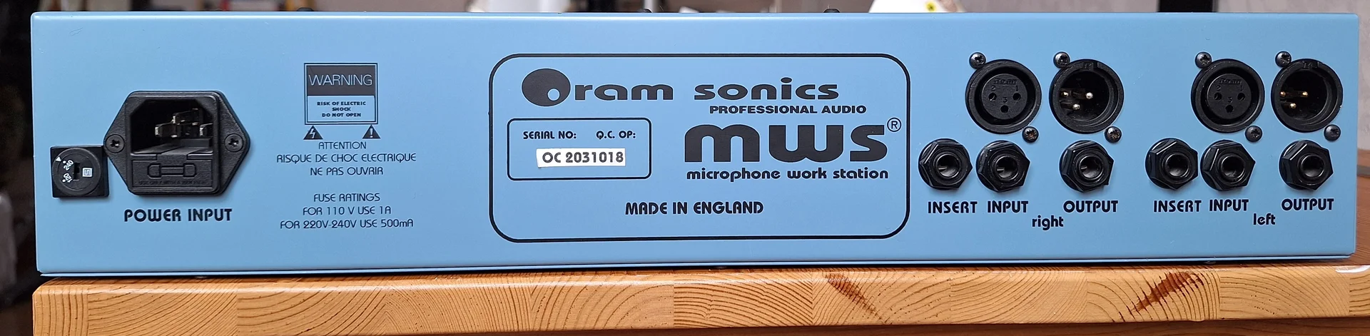 Предусилитель Oram Sonics MWS (Full Box, UK, 220V) - миниатюра 4