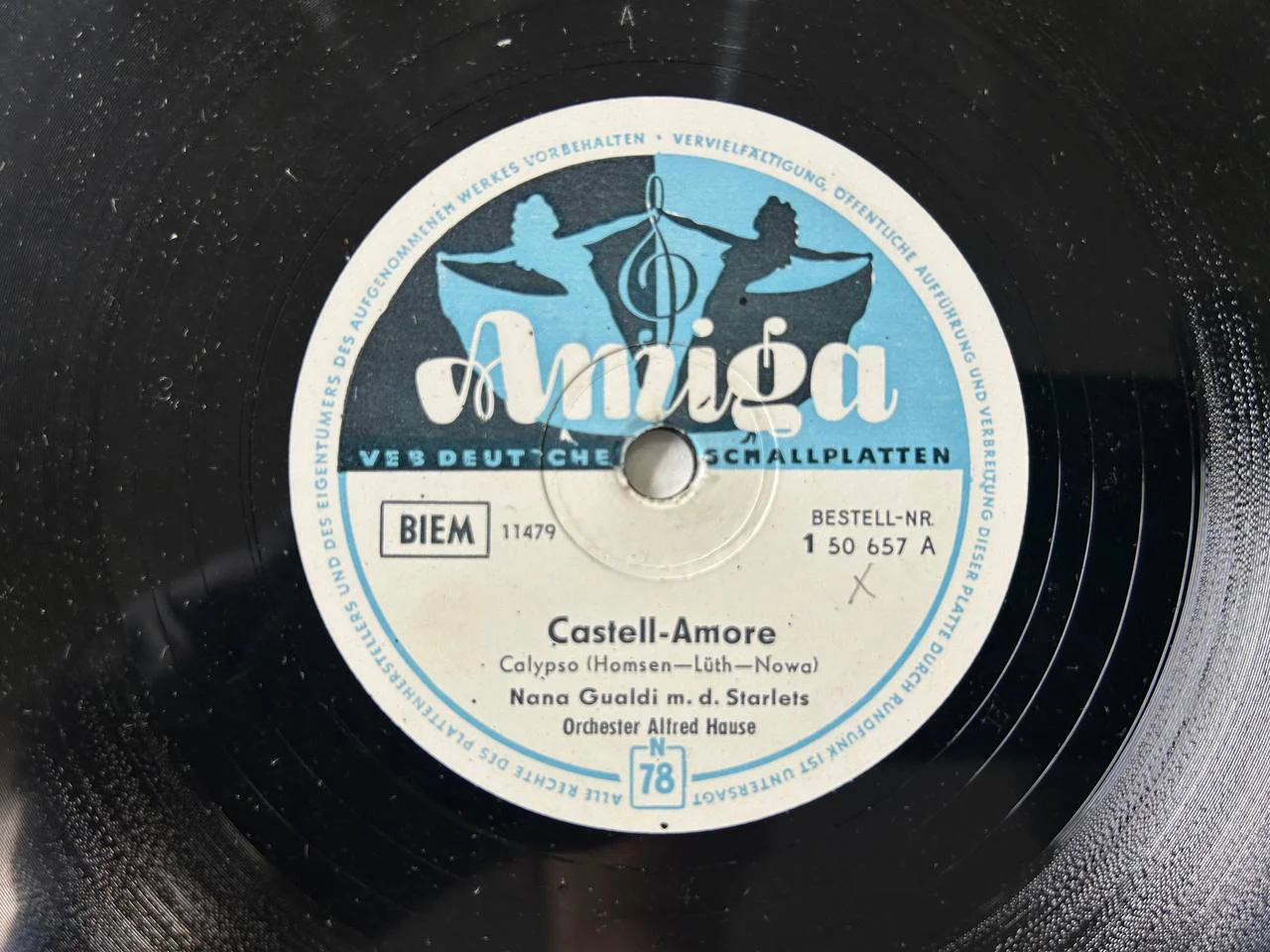 Патефонная пластинка Mit seinen Reizen soll man nicht geixen Castell-Amore Berlin Amiga - изображение 1