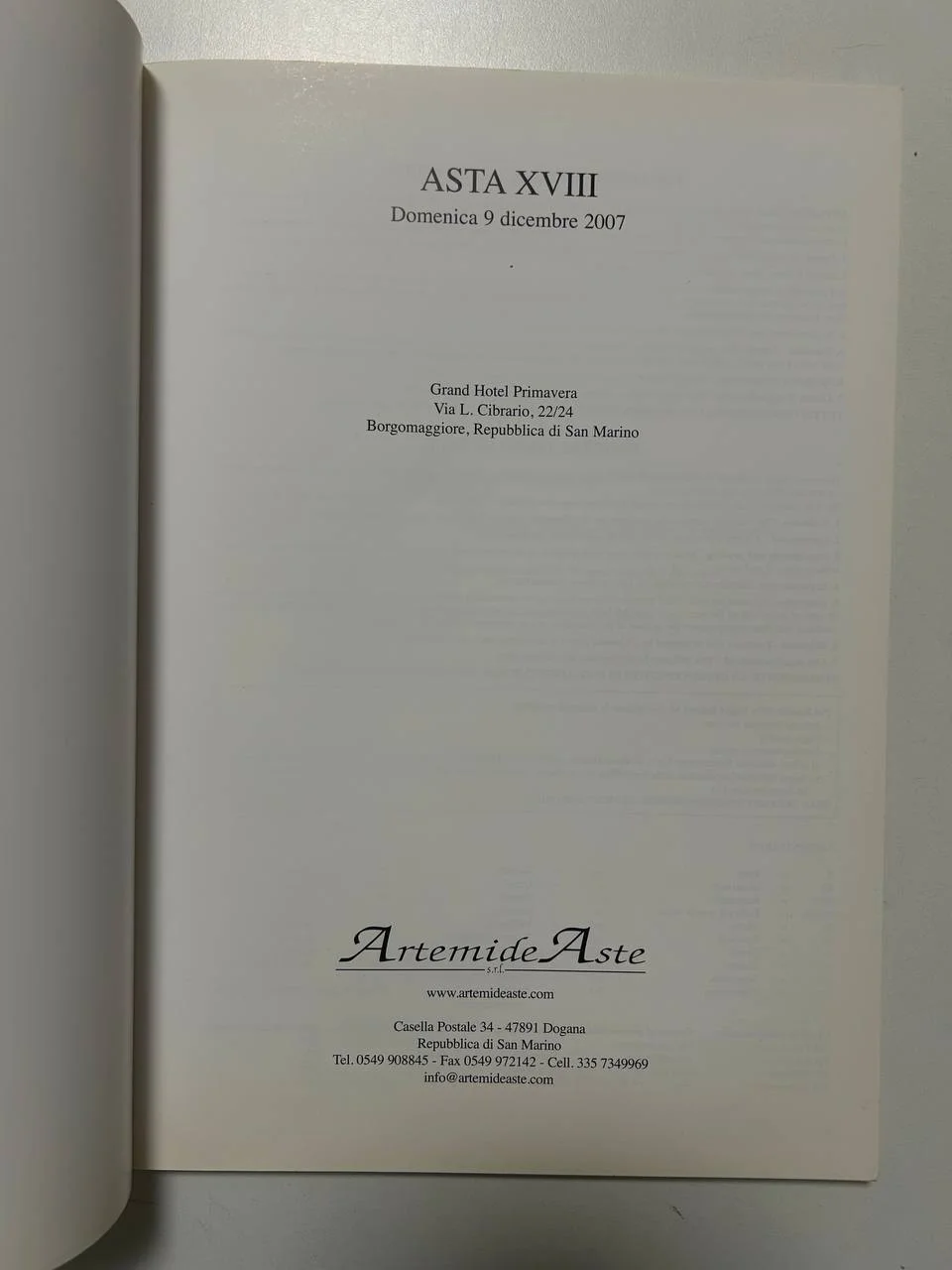 Каталог монет №18 ASTA XVIII Domenica 2007 Artemide Aste - миниатюра 2