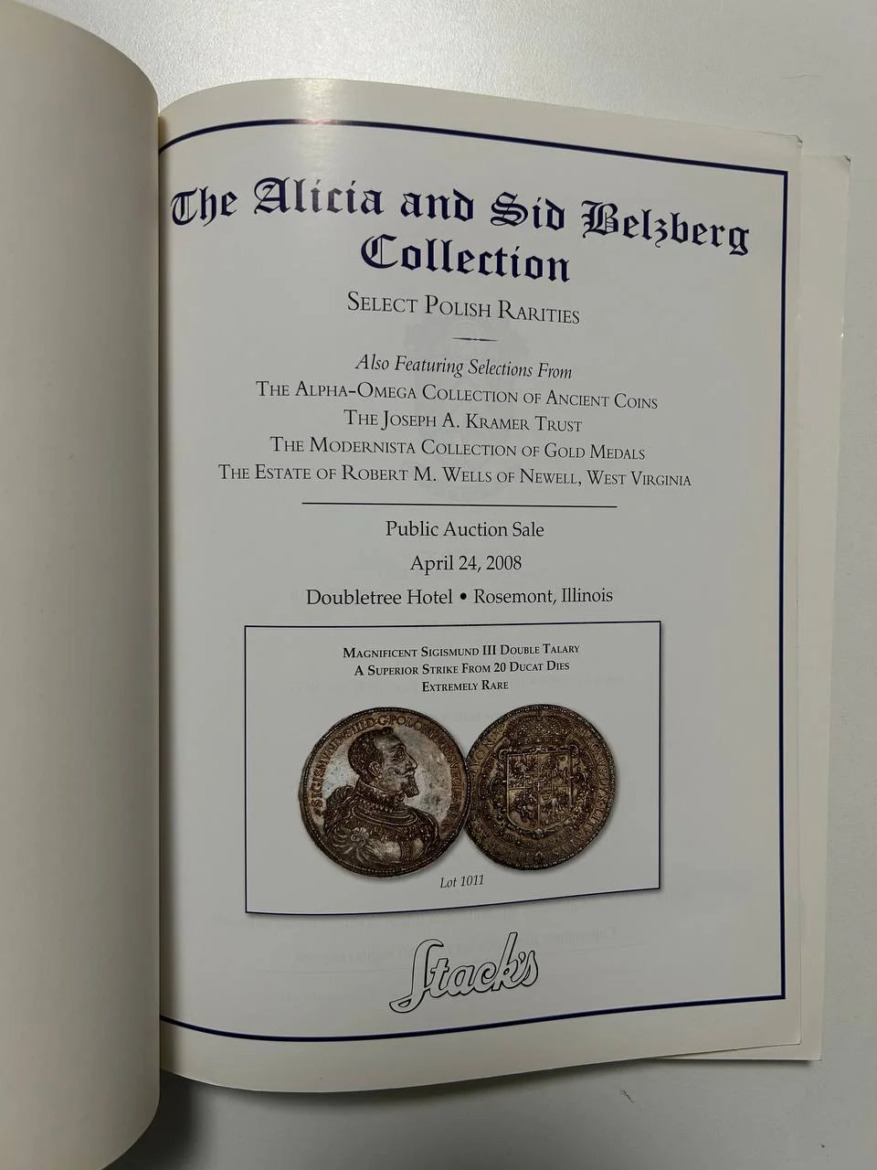 Каталог монет The Alicia and Sir Belzberg Collection 2008 Stacks USA - миниатюра 2