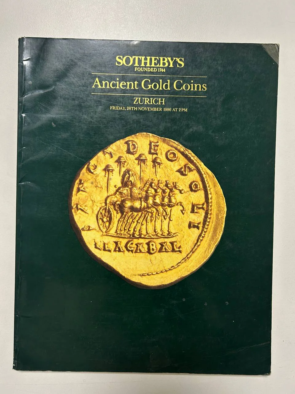 Каталог монет Sotheby’s Ancient Coins Zurich 1986 г. - изображение 1