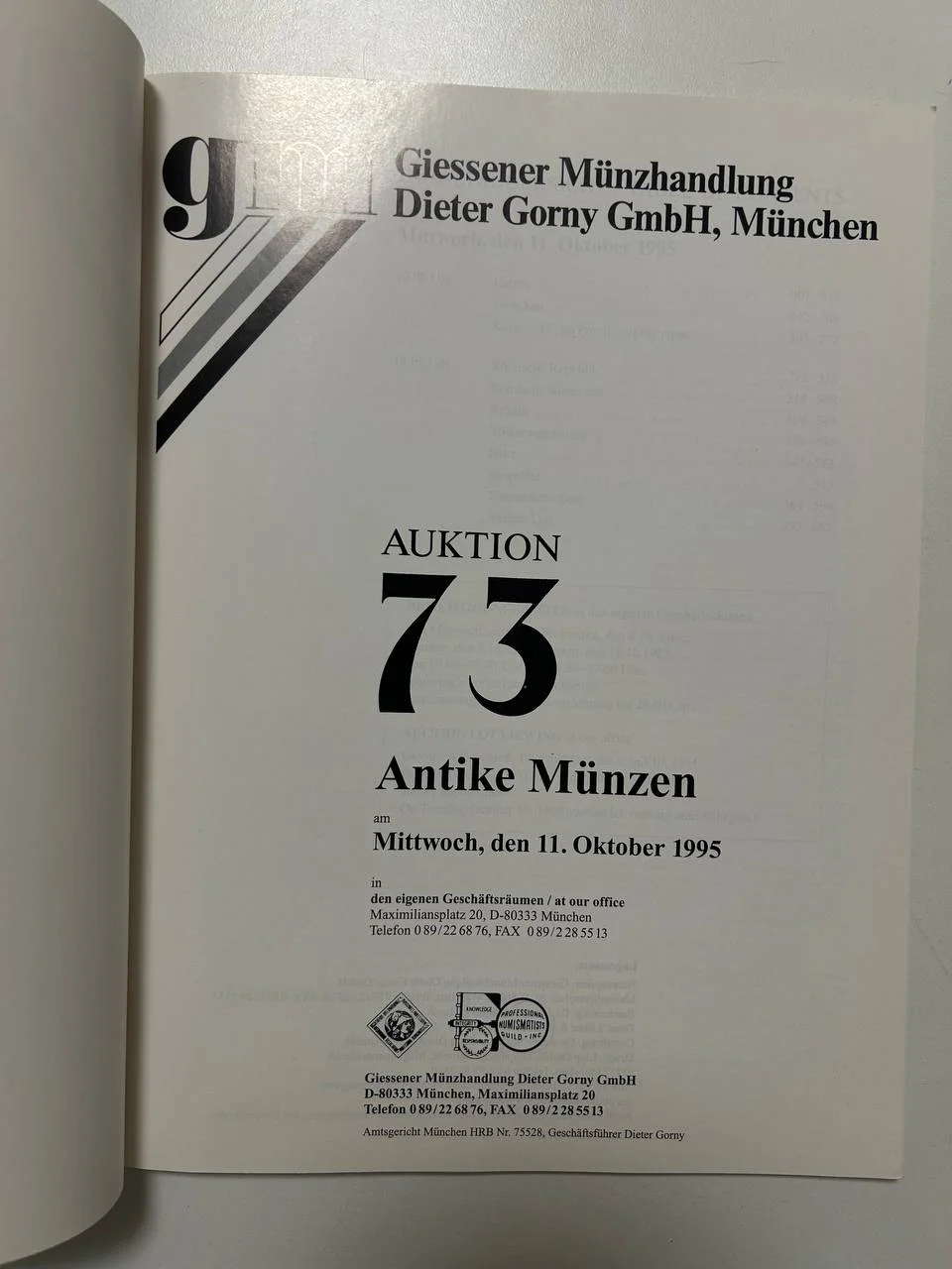 Каталог монет №73 Gorny & Mosch 1995 Munchen - миниатюра 2