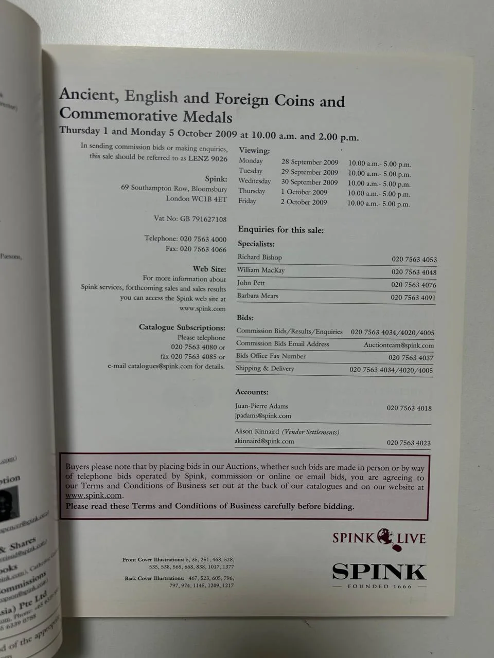 Каталог монет Ancient, English Coins Spink London GB 2009 - миниатюра 2