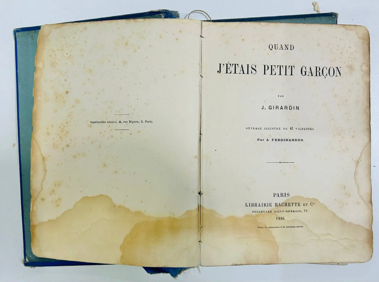 Книга Quand j’etais petit garçon Girardin 1884 год Когда я был маленьким мальчиком - миниатюра 4