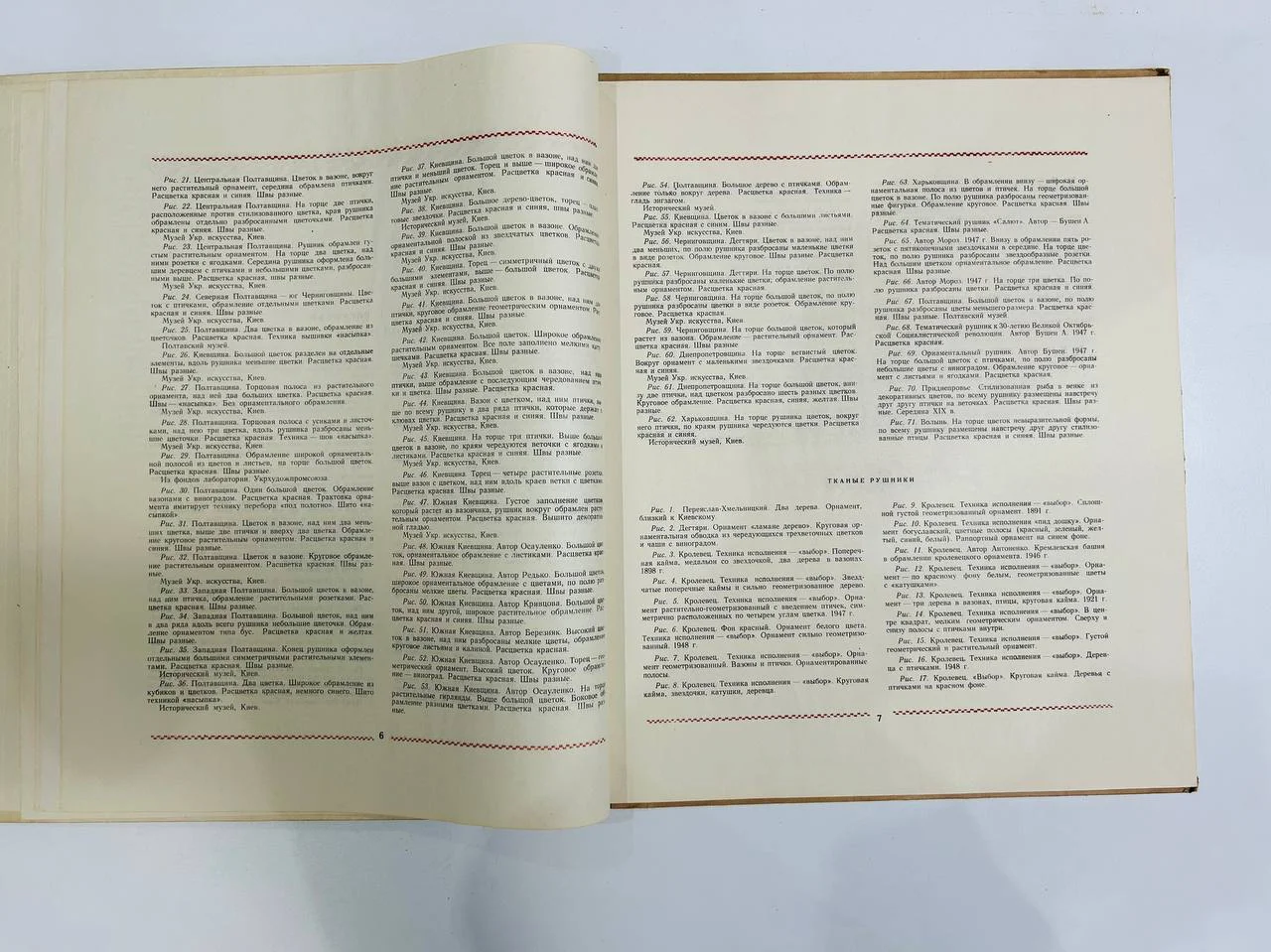 Книга Украинские народные декоративные рушники 1955 год тираж 3000 - миниатюра 6