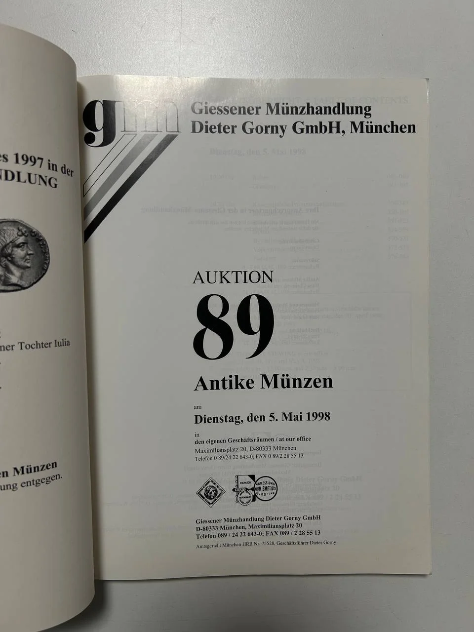 Каталог монет №89 Gorny & Mosch 1998 Munchen - миниатюра 2