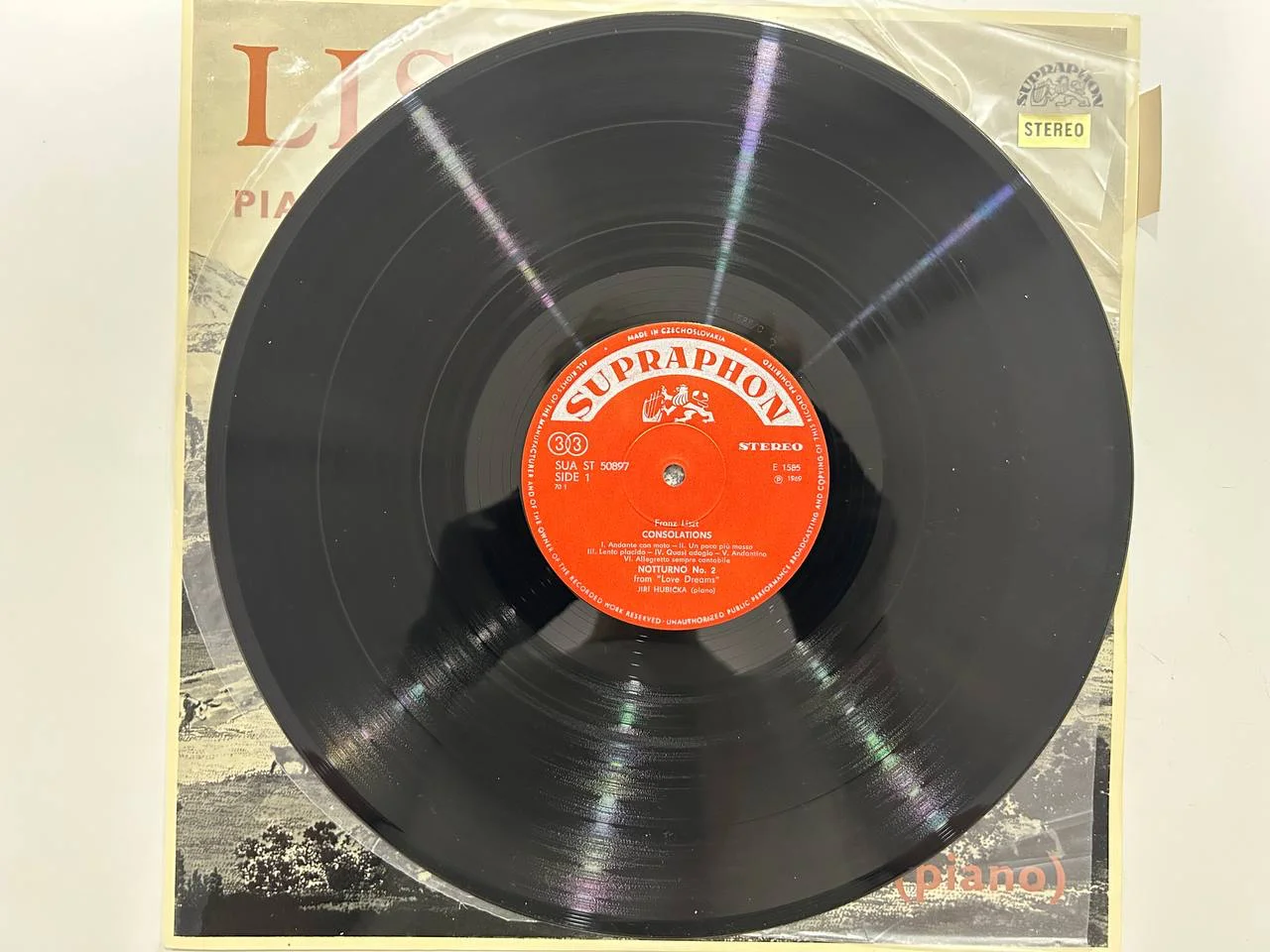 Винил Ференц Лист Consolations Supraphon Чехословакия SUA ST 50897 - миниатюра 4