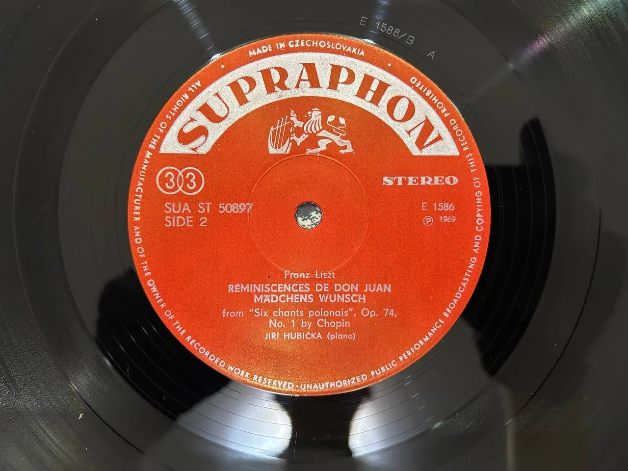 Винил Ференц Лист Consolations Supraphon Чехословакия SUA ST 50897 - миниатюра 5