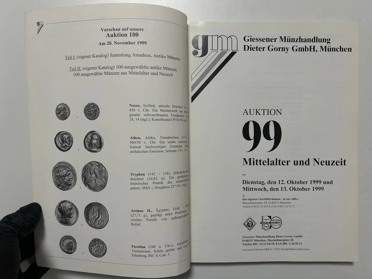 Каталог монет №99 Gorny & Mosch 1999 Munchen - миниатюра 2