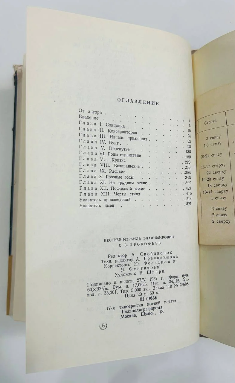 Книга С.С. Прокофьев Нестьев И.В. 1957 год - миниатюра 5