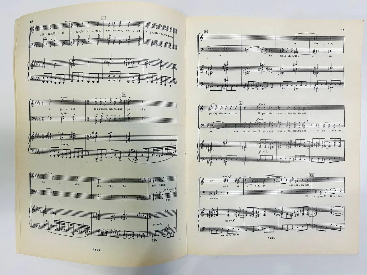 Книга Игорь Стравинский Царь Эдип Cedipus Rex Клавир 1971 год - миниатюра 6