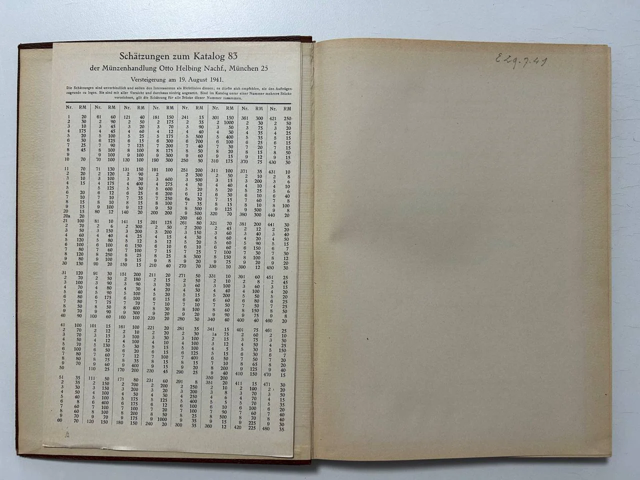 Каталог монет Versteigerungs Katalog 83 Griechische und romische MUnzen 19 August 1941 Munchen - миниатюра 2