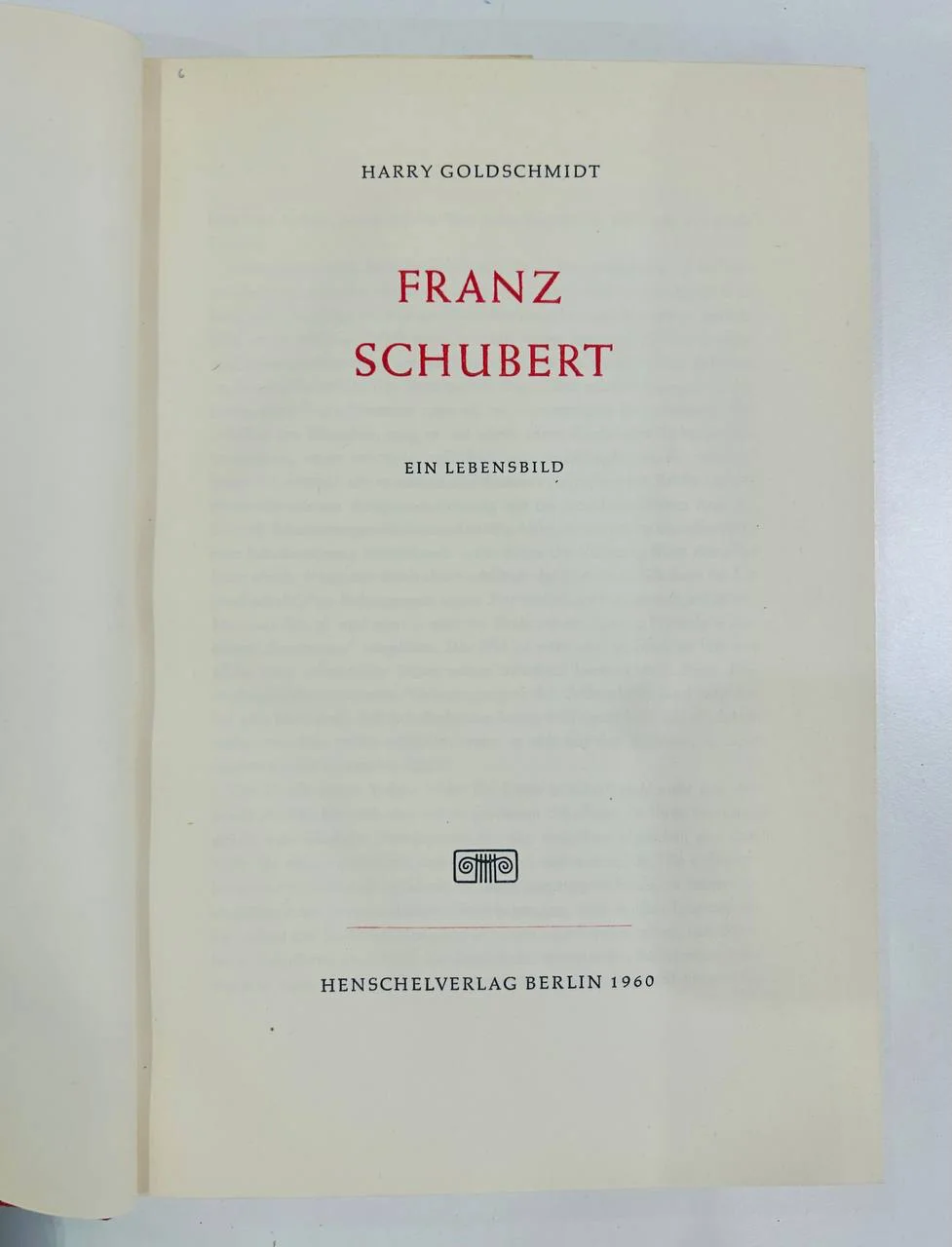 Книга Harry Coldschimdt Franz Schubert 1960 год - миниатюра 3