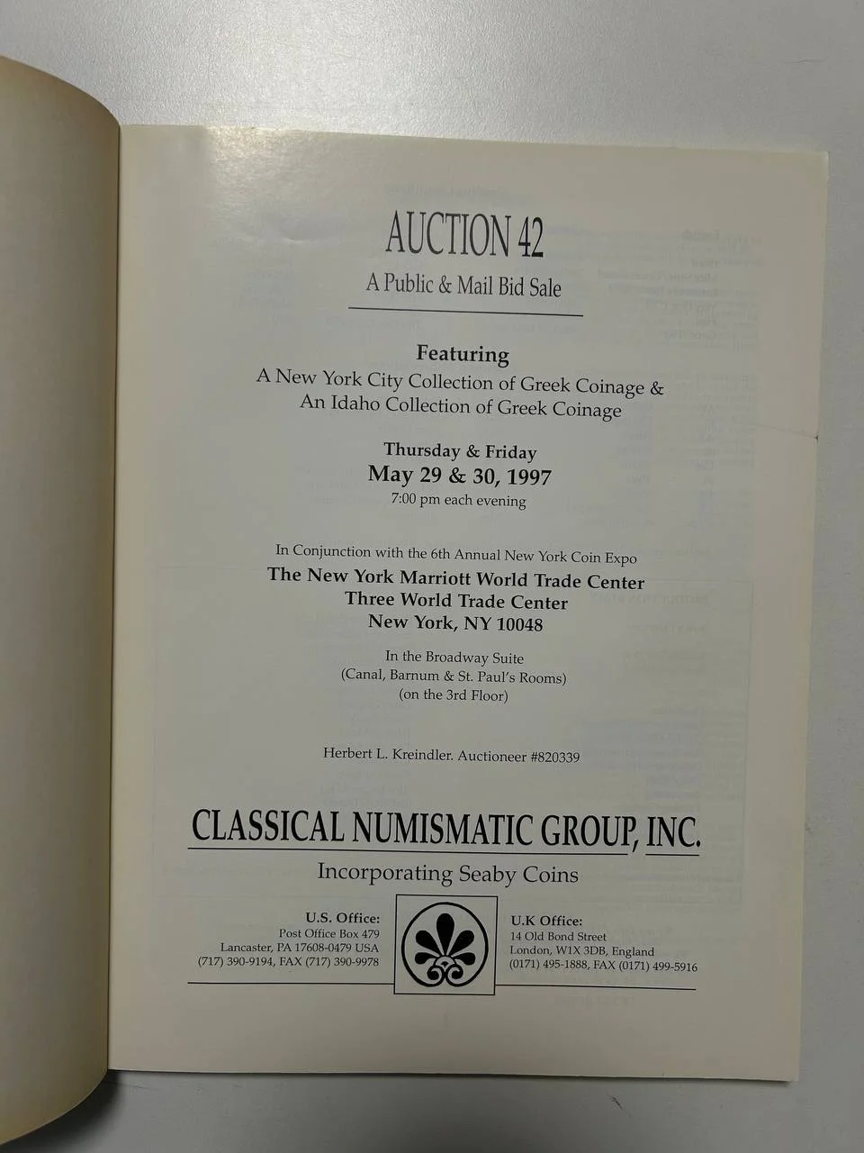 Каталог монет №42 Classical Numismatic Group 1997 England - миниатюра 2