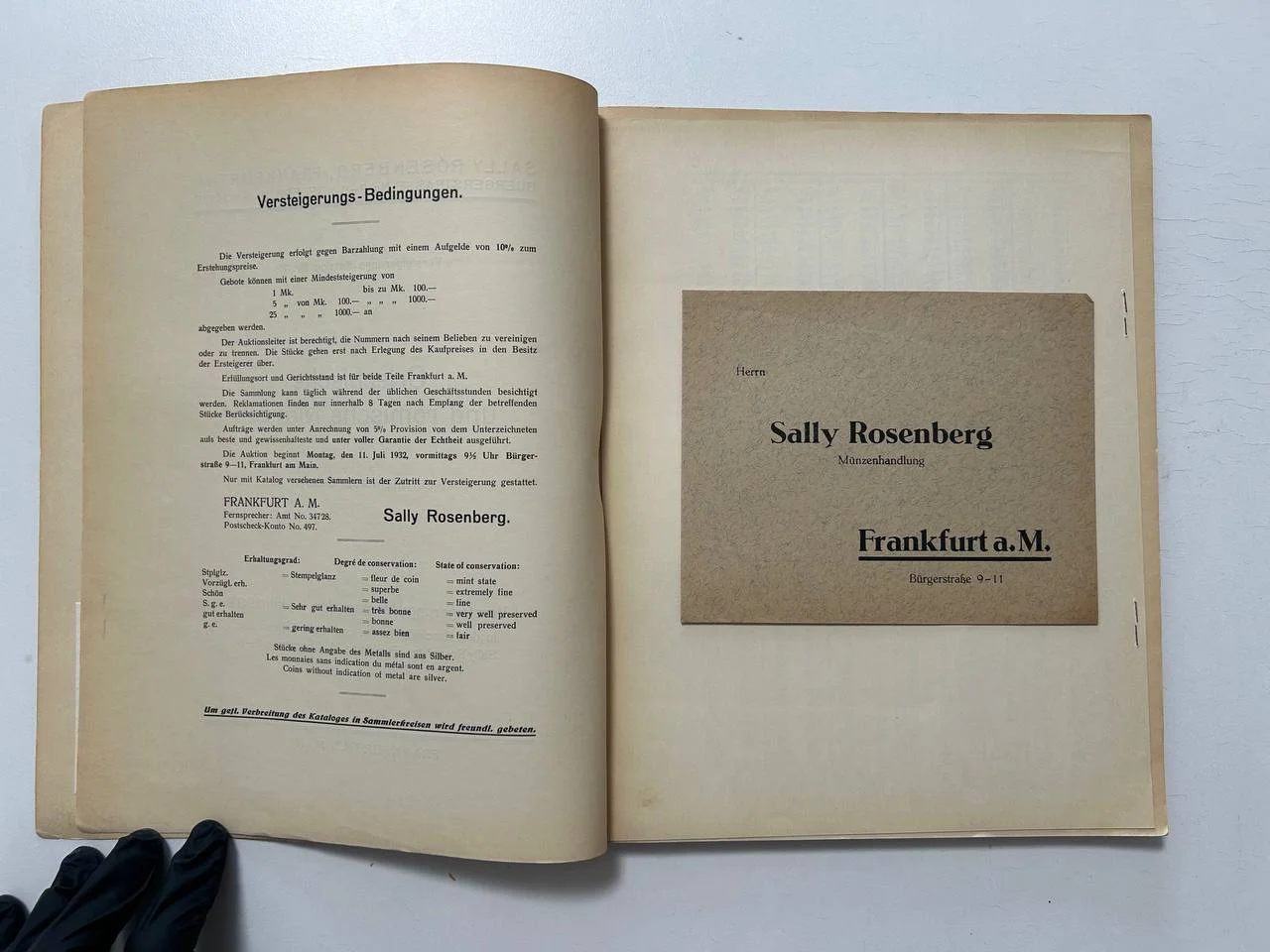 Каталог монет Sally Rosenberg, Frankfurt VERSTEIGERUNGS-KATALOG NR. 72 11 июля 1932 год - миниатюра 3