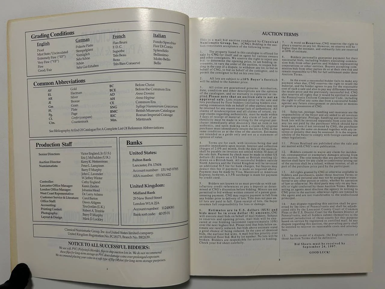 Каталог монет №43 Classical Numismatic Group 1997 England - миниатюра 3