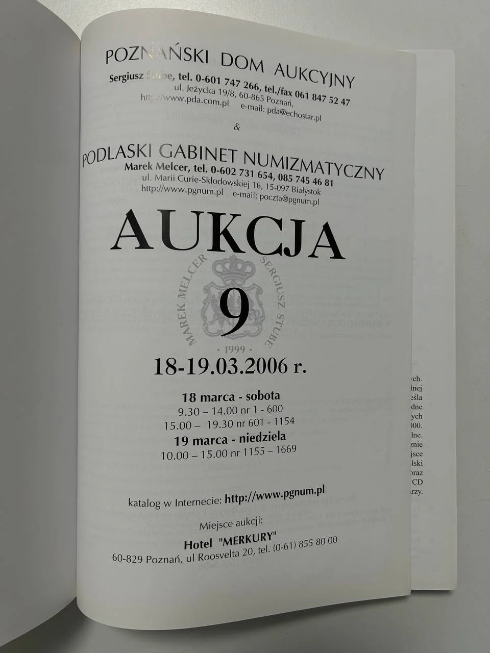 Каталог монет №9 Poznanski Dom Aukcyjny 2006 г. Польша - миниатюра 2