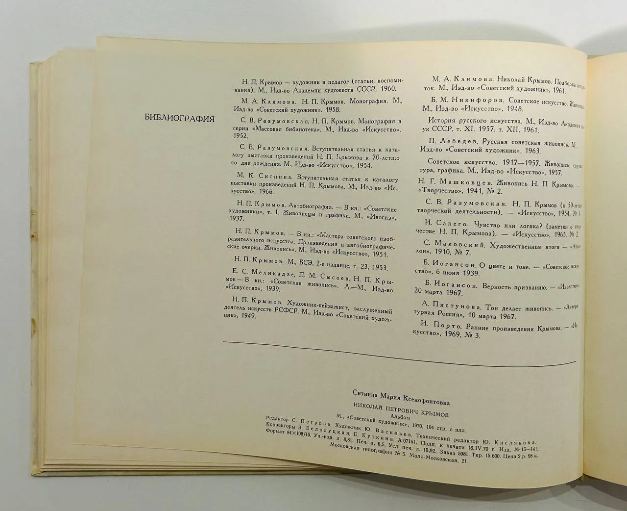 Книга Альбом Николай Петрович Крымов 1970 год - миниатюра 8