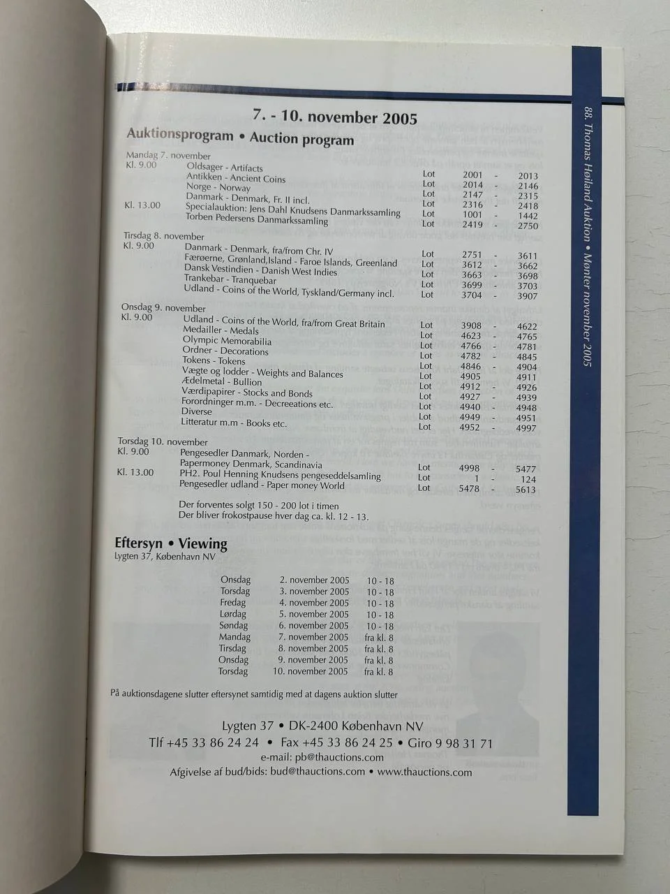 Каталог монет 88. THOMAS HOILAND MONTAUKTION 7.-10. November 2005 LYGTEN KOBENHAVN - миниатюра 2