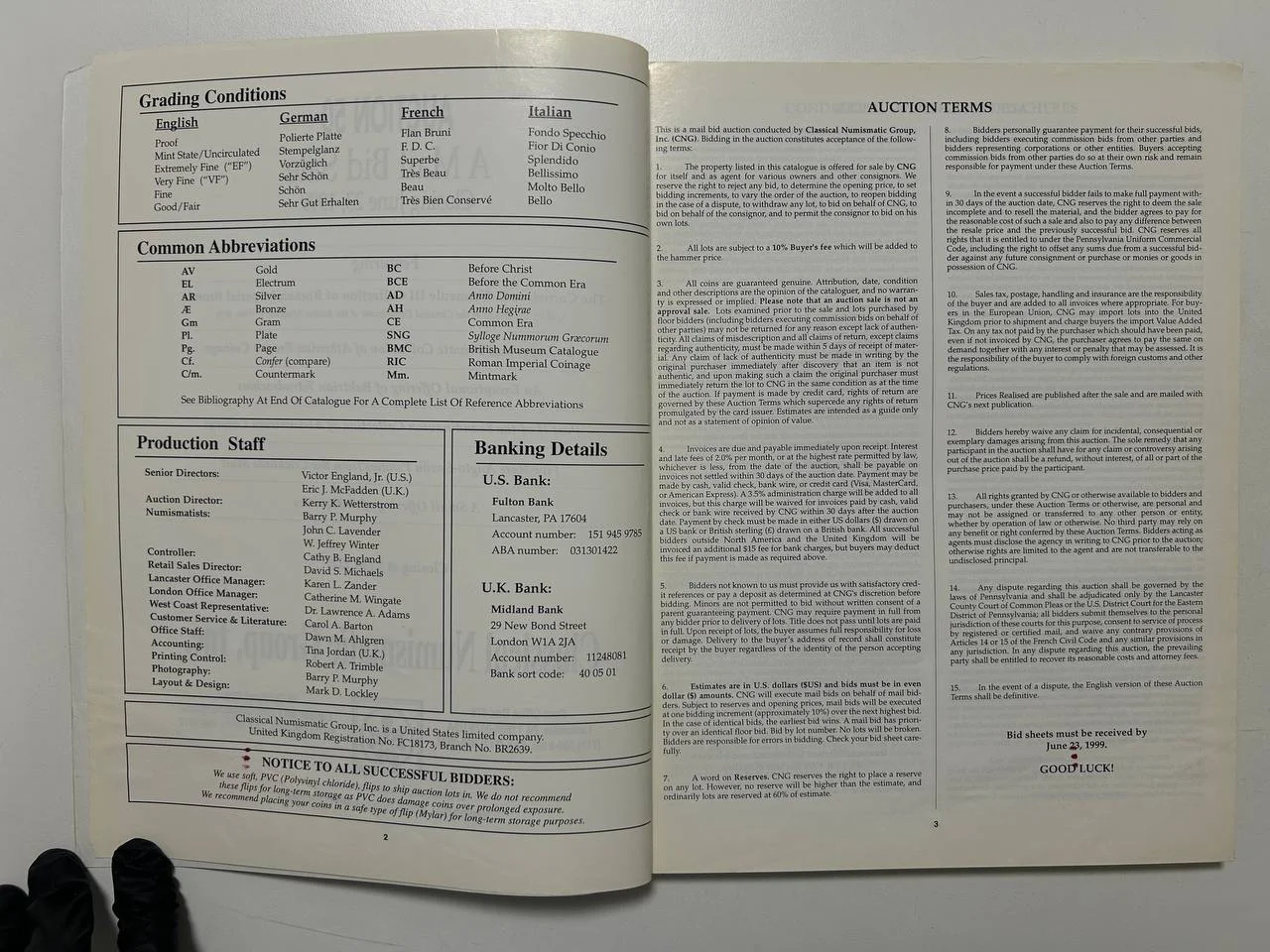 Каталог монет №50 Classical Numismatic Group 1999 England - миниатюра 3