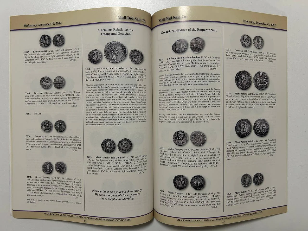 Каталог монет №76/2 Classical Numismatic Group 2007 England - миниатюра 5