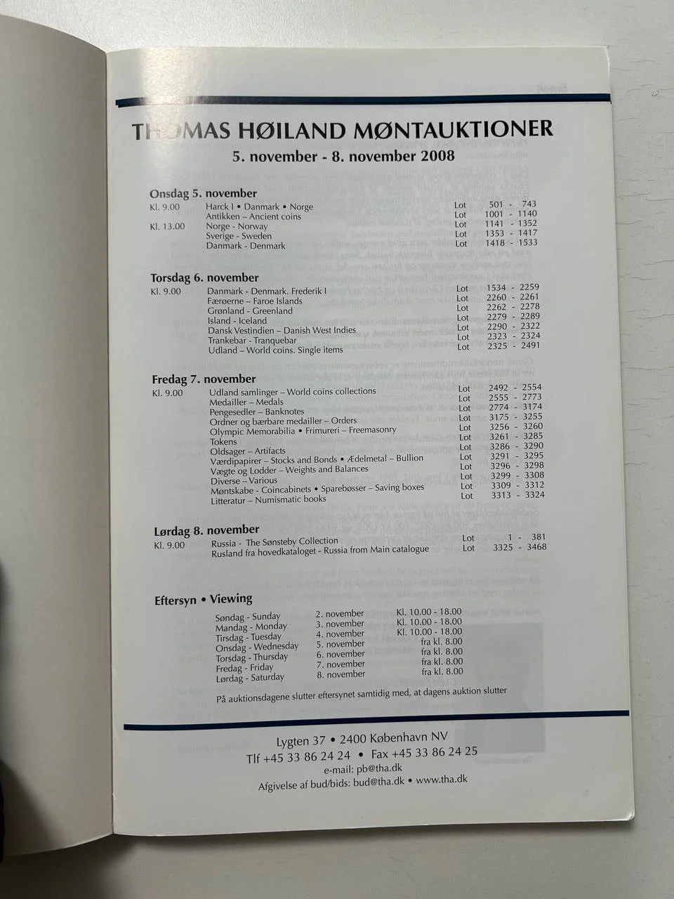 Каталог монет 127. THOMAS HOILAND MONTAUKTION 5.-8. November 2008 LYGTEN KOBENHAVN - миниатюра 2