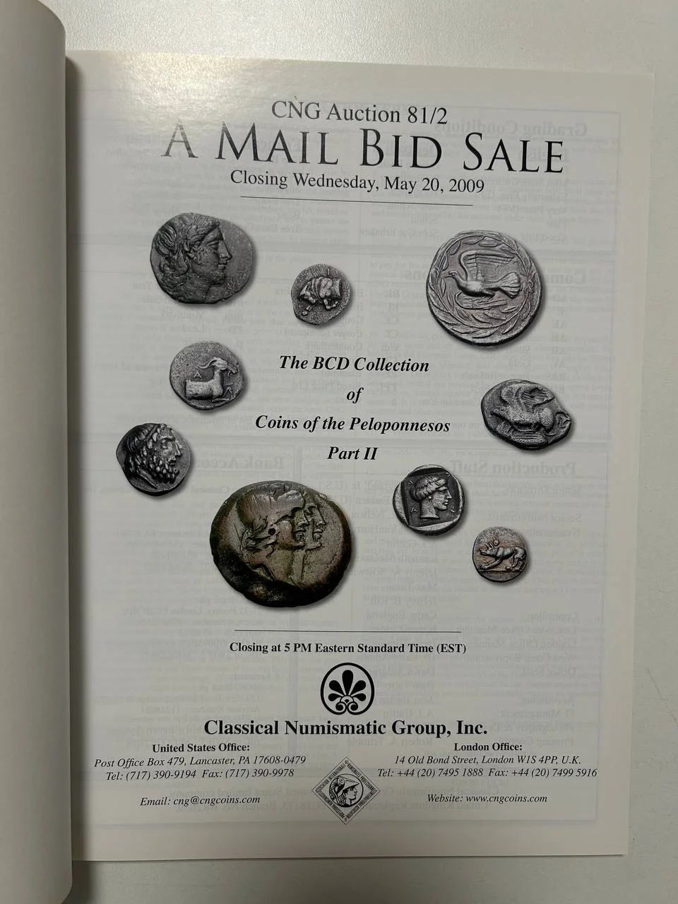 Каталог монет №81/2 Classical Numismatic Group 2009 England - миниатюра 2