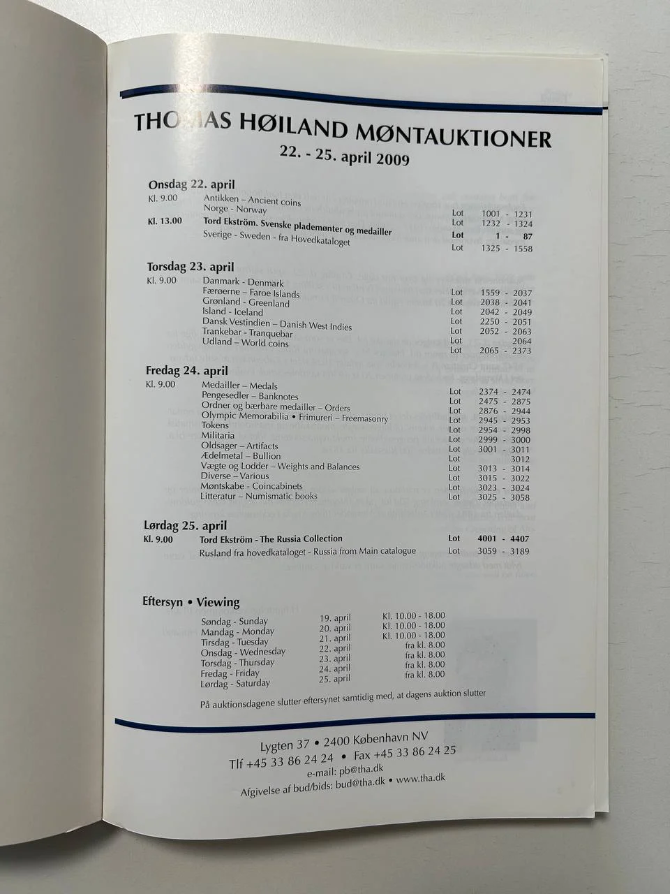 Каталог монет 129. THOMAS HOILAND MONTAUKTION 22.-25. APRIL 2009 LYGTEN KOBENHAVN - миниатюра 2