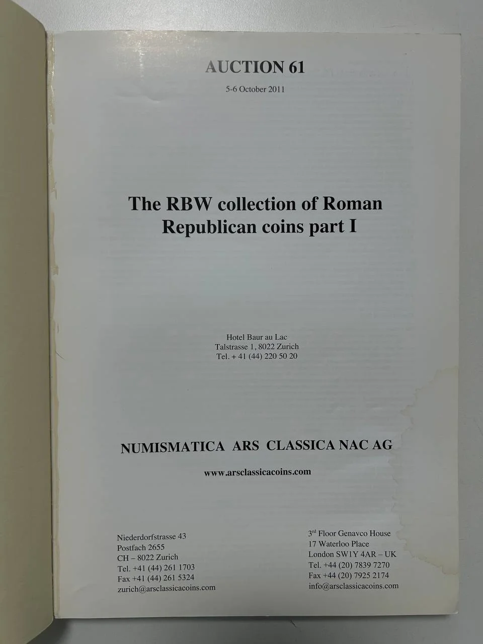 Каталог монет №61 Numismatica Ars Classica Roman coins 2011 - миниатюра 2