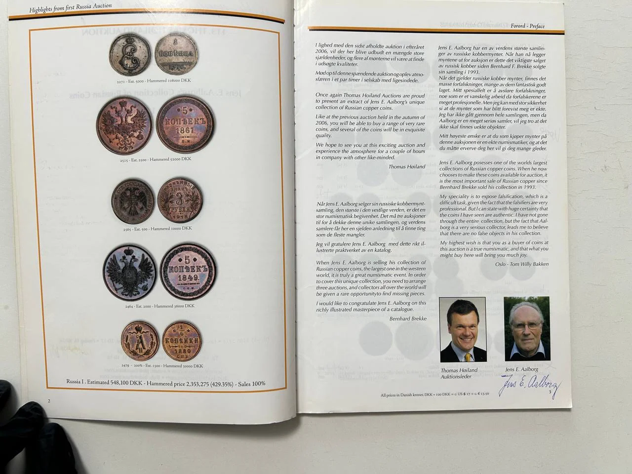 Каталог монет 113. THOMAS HOILAND MONTAUKTION Russia II 12. MAJ 2007 OVER JENS E. AALBORGS - миниатюра 3