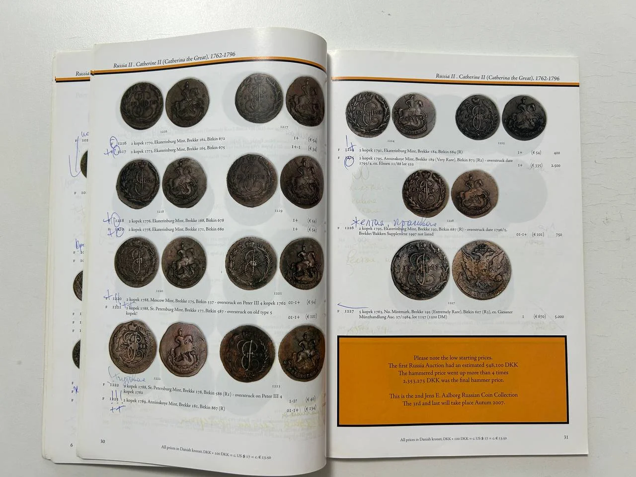 Каталог монет 113. THOMAS HOILAND MONTAUKTION Russia II 12. MAJ 2007 OVER JENS E. AALBORGS - миниатюра 5