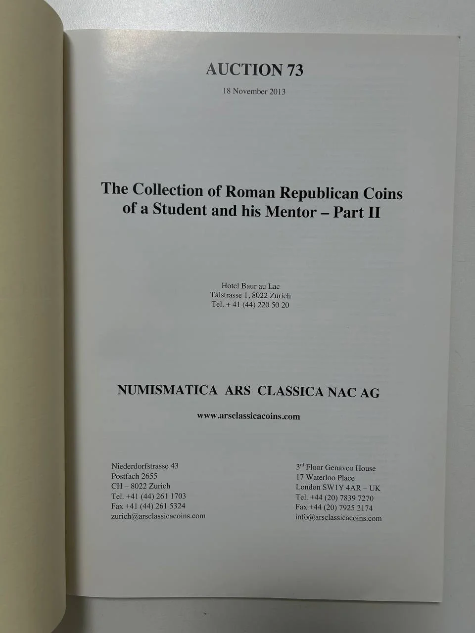 Каталог монет №73 Numismatica Ars Classica Roman coins 2013 - миниатюра 2