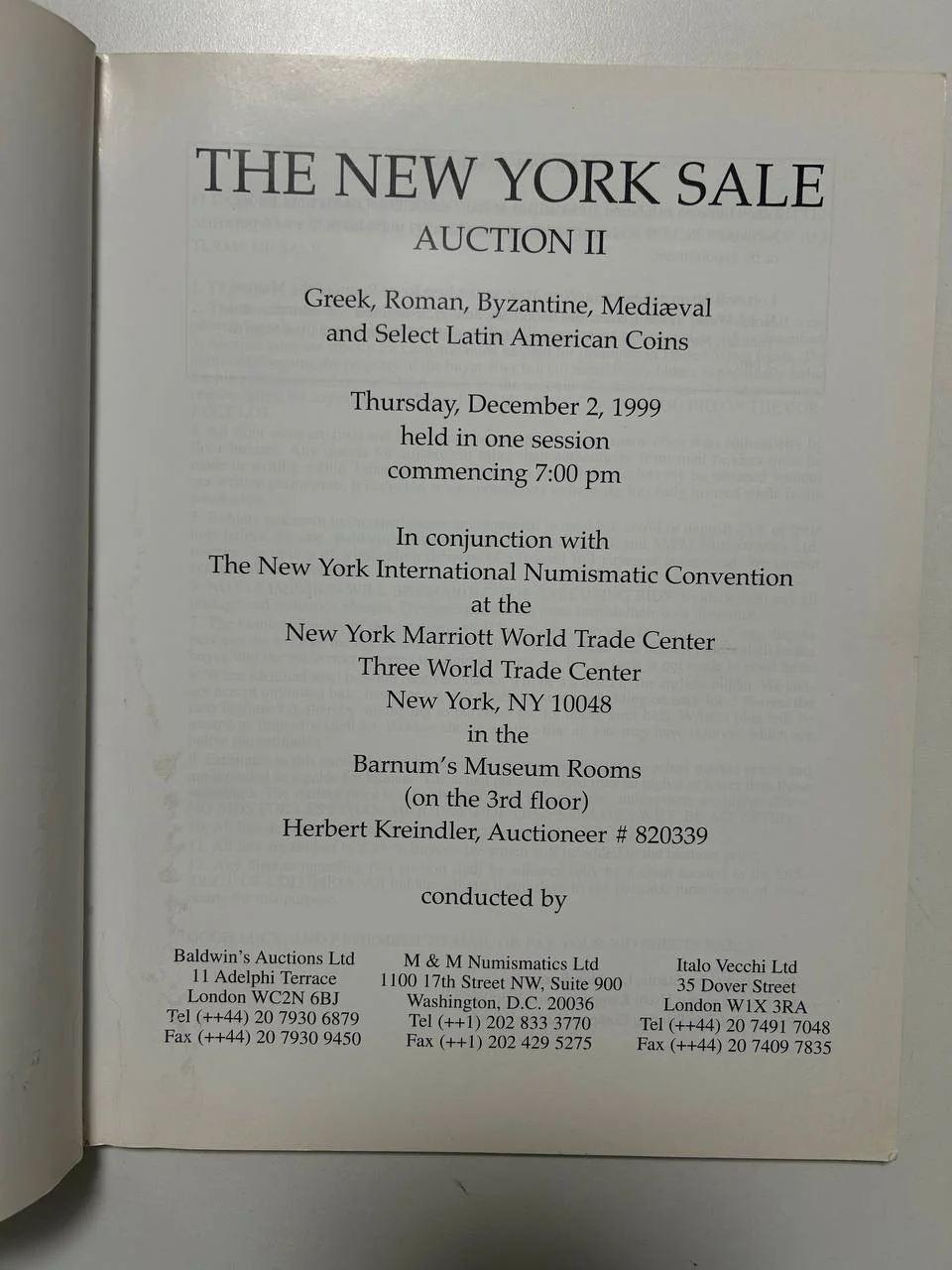 Каталог монет №2 The New York Sale 1999 world coins USA - миниатюра 2