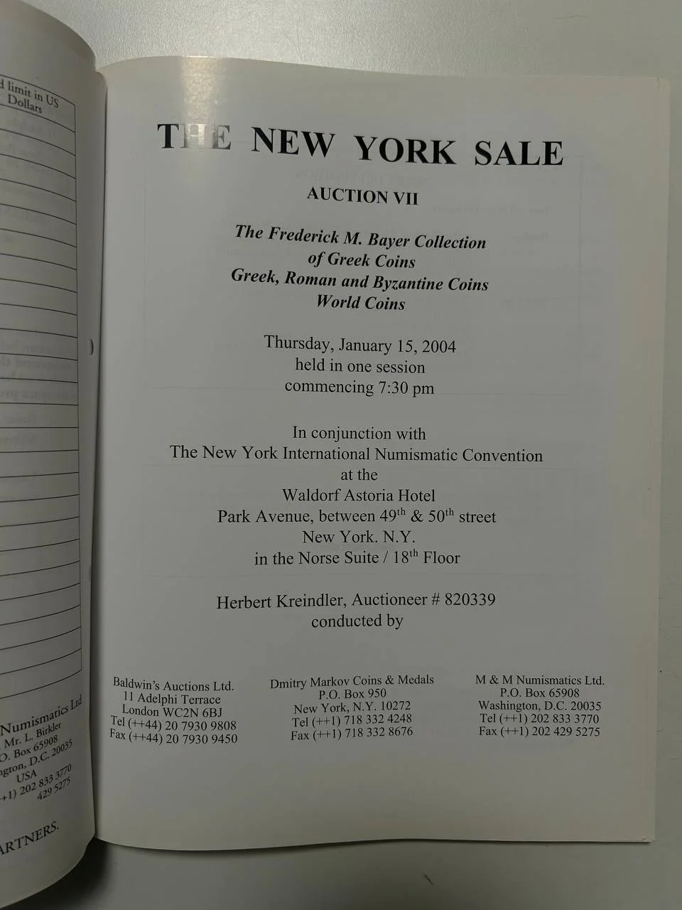 Каталог монет №7 The New York Sale 2004 world coins USA - миниатюра 2