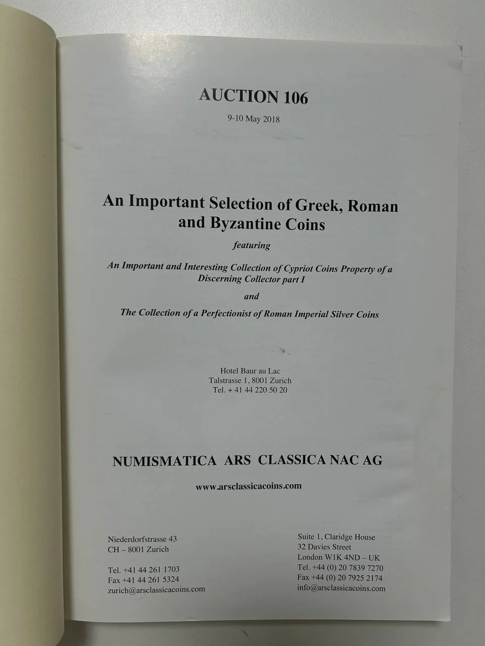 Каталог монет №106 Numismatica Ars Classica 2018 - миниатюра 2
