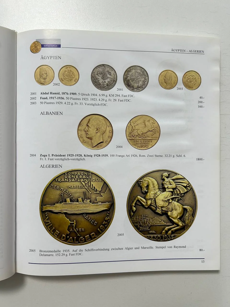 Каталог монет Numismatic Coins & Medals Auction 13 Sincona AG 16 October 2013 Zurich - миниатюра 4