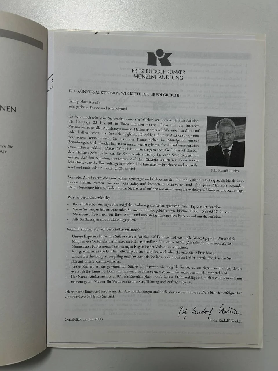 Каталог монет №86 аукцион Fritz Rudolf Kunker Аукцион 2003 - миниатюра 2