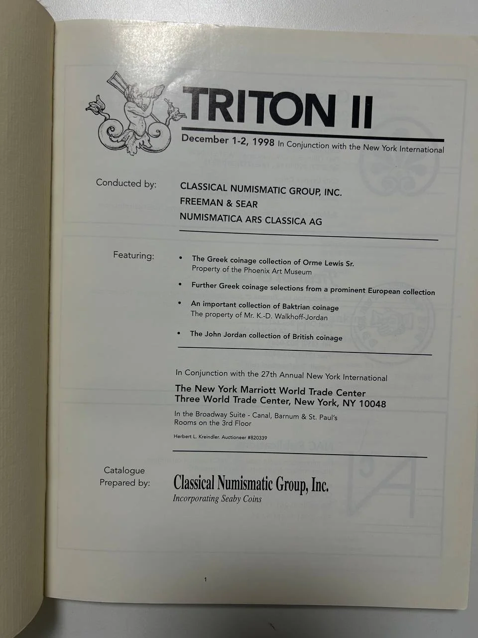 Каталог монет №2 Triton 1998 USA Classical Numismatic Group - миниатюра 2