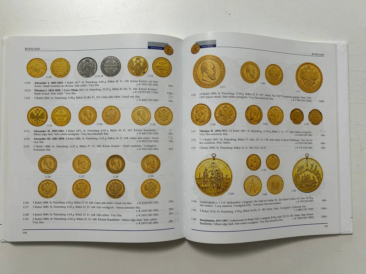 Каталог монет Gold Coins and Medals Auction 54 Sincona AG 20 May 2019 Zurich - миниатюра 7