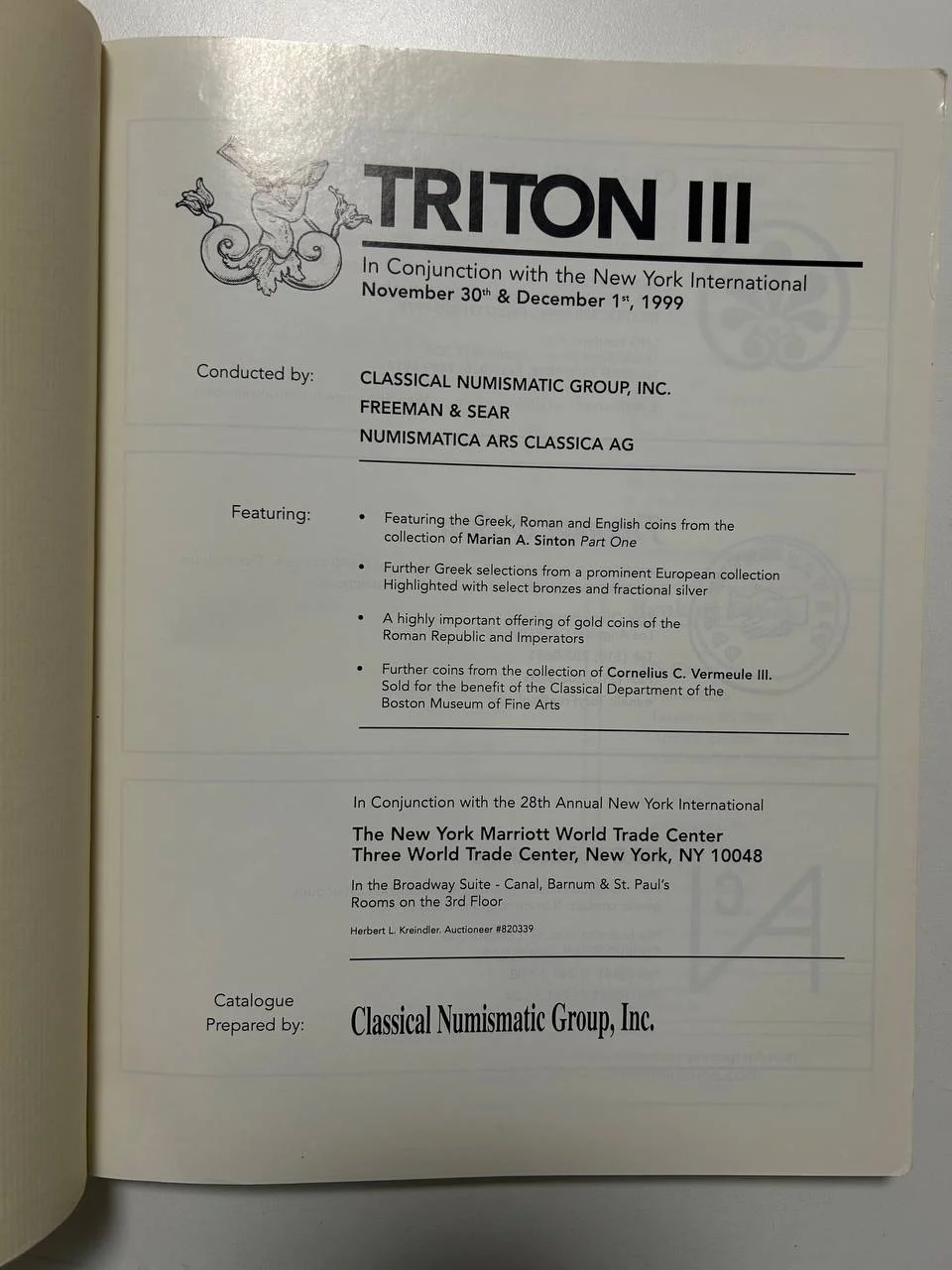 Каталог монет №3 Triton 1999 USA Classical Numismatic Group - миниатюра 2