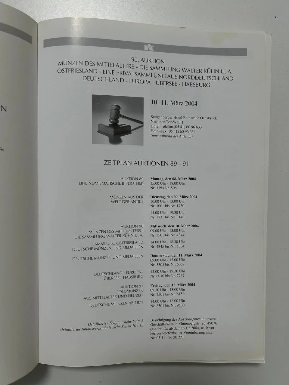 Каталог монет №90 аукцион Fritz Rudolf Kunker Аукцион 2004 - миниатюра 2