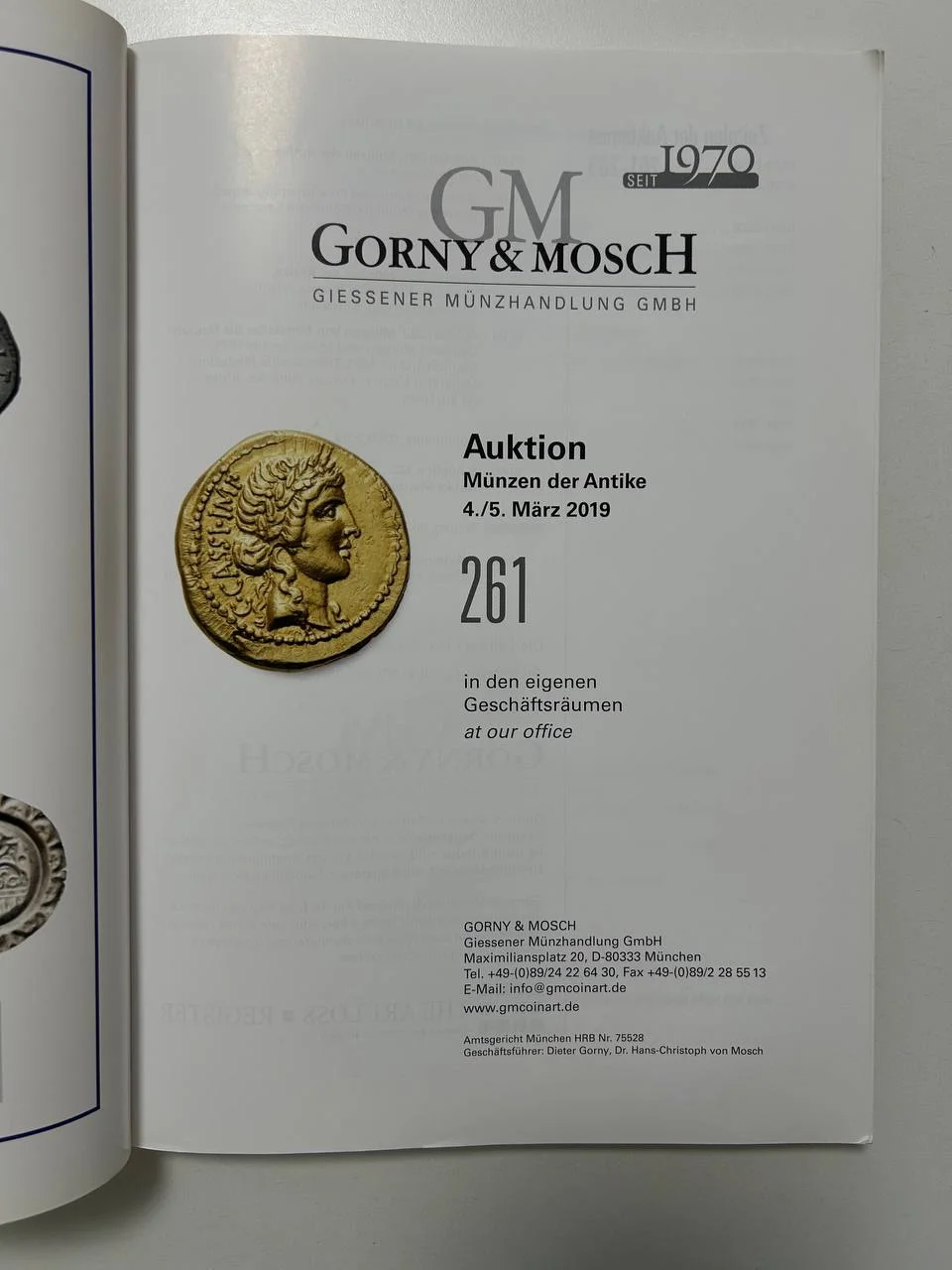 Каталог монет №261 Gorny & Mosch munzen der antike 2019 - миниатюра 2