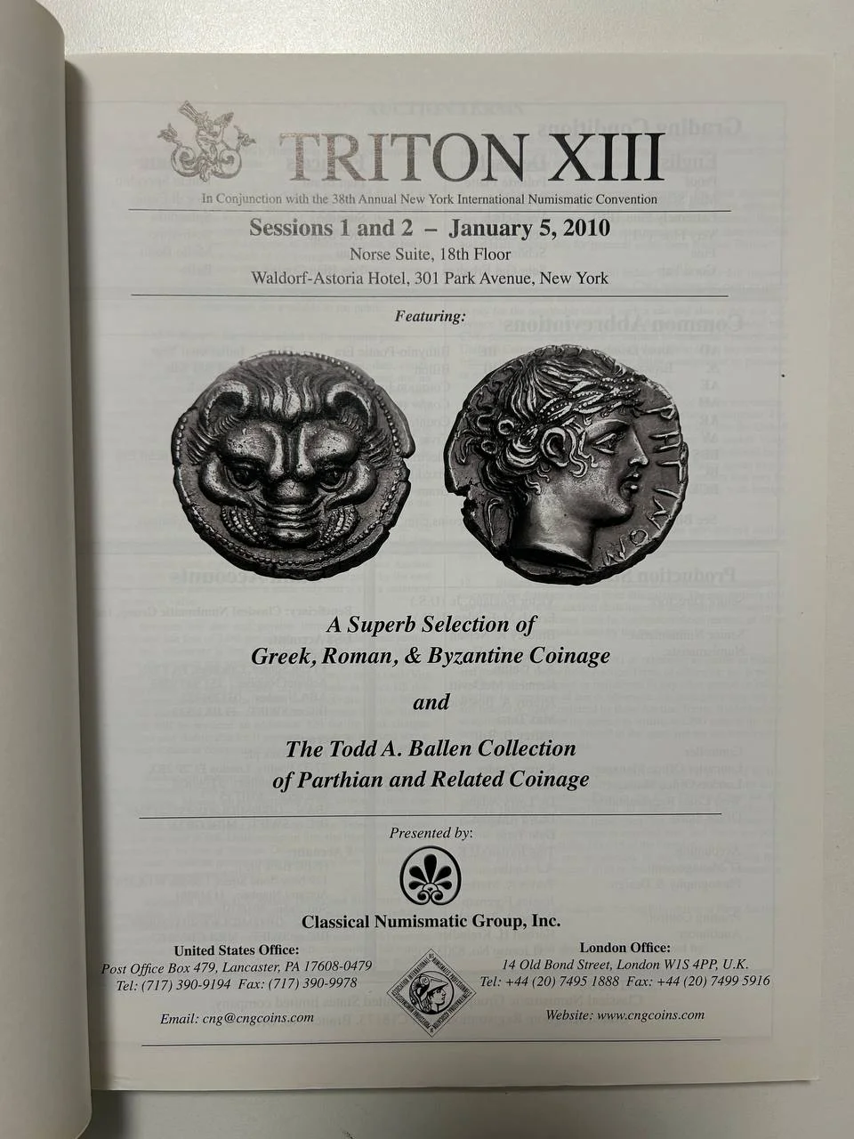 Каталог монет №13 Triton 2010 USA Classical Numismatic Group 1,2 - миниатюра 2