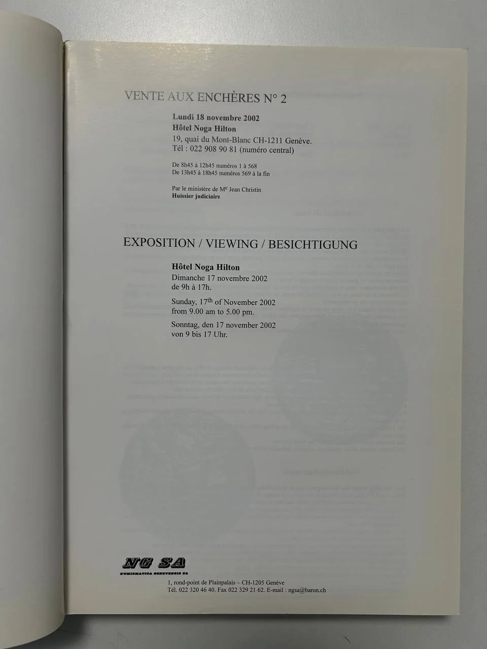 Каталог монет аукциона «Numismatica Genevensis SA», Женева 2002 г. - миниатюра 2