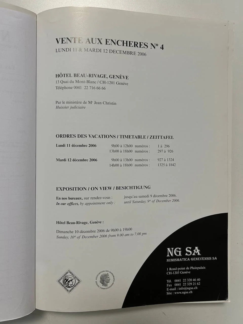 Каталог монет аукциона «Numismatica Genevensis SA», Женева 2006 г. - миниатюра 2