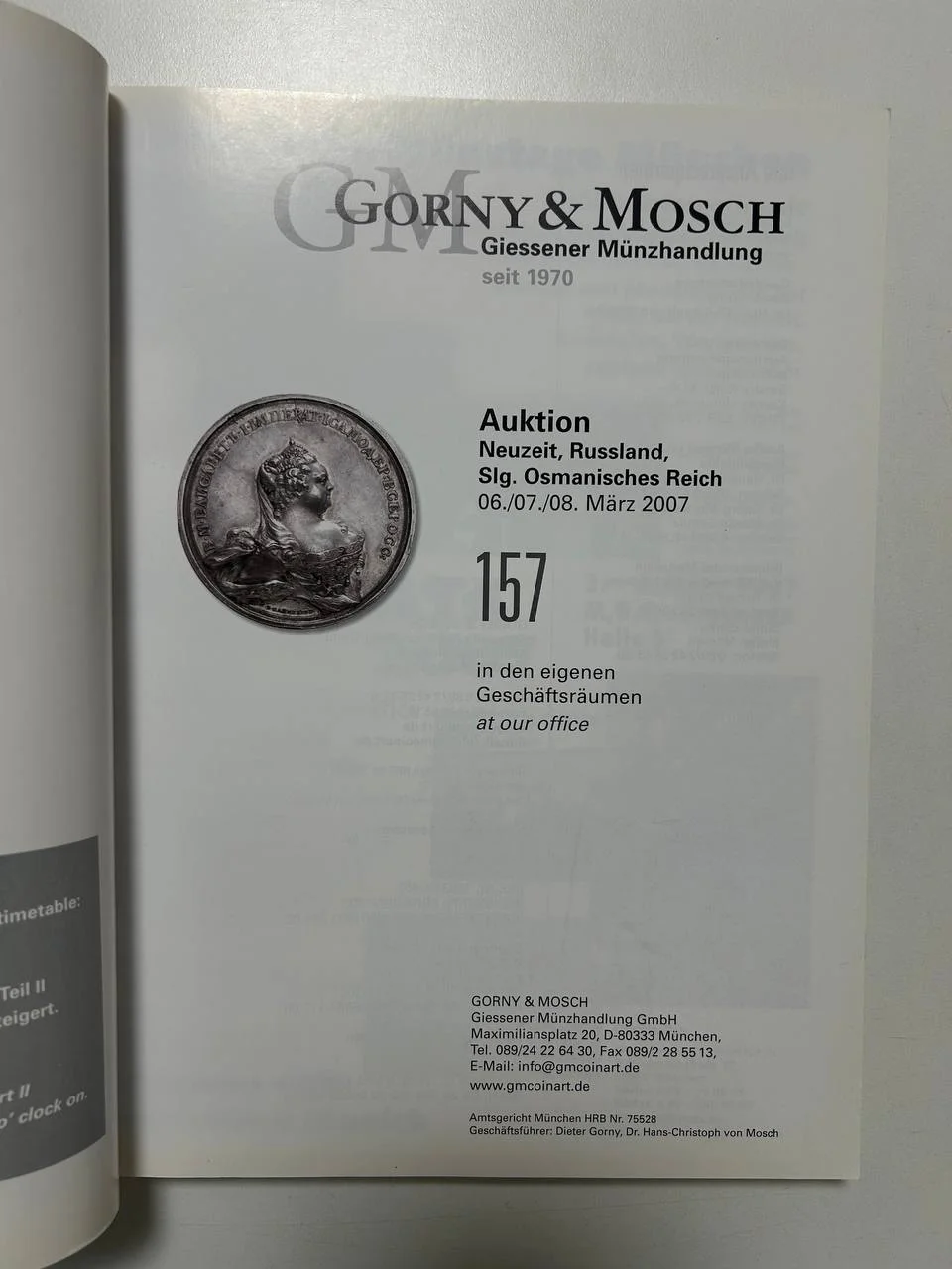 Каталог монет №157 Gorny & Mosch 2007 Munchen Russland coins - миниатюра 2