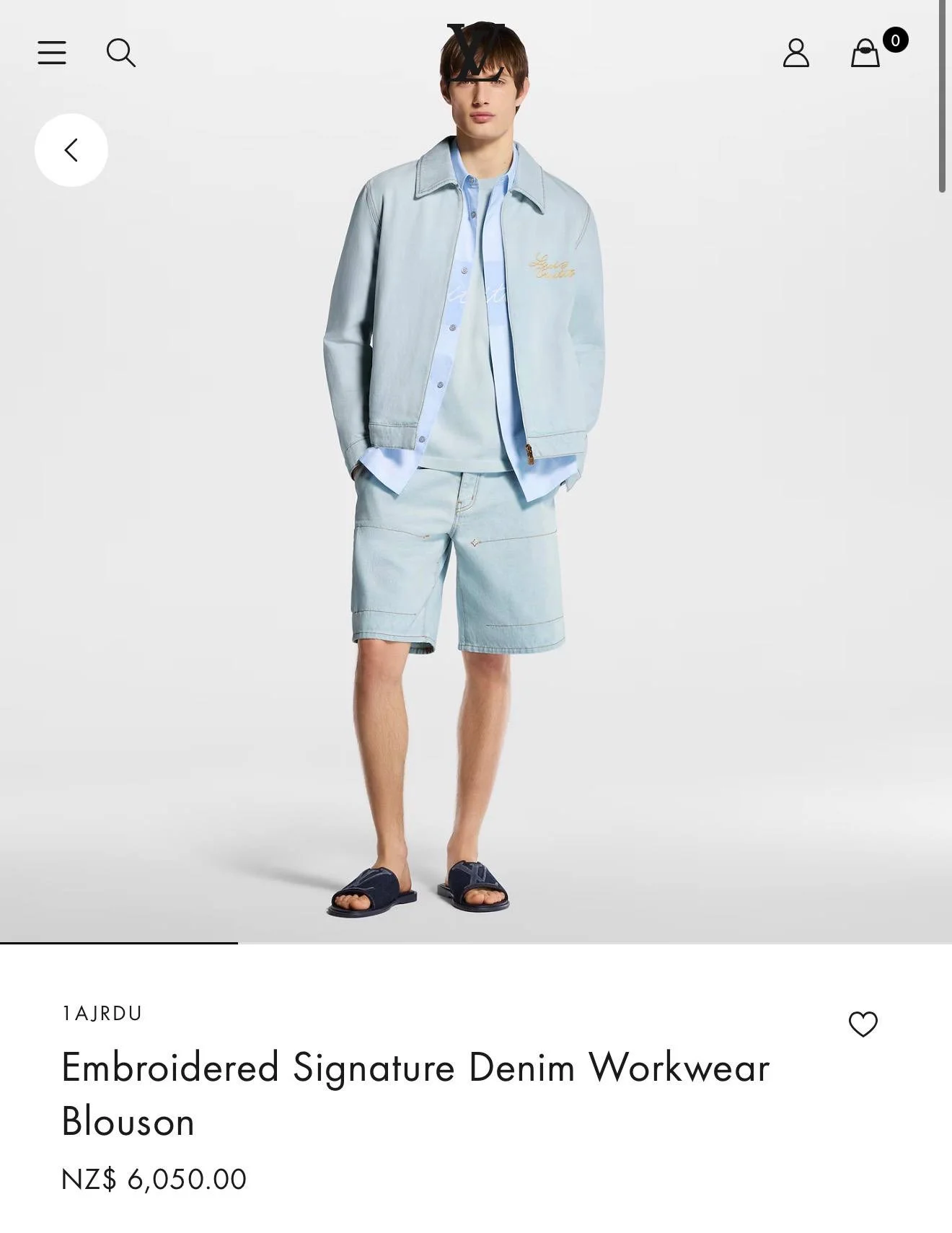 Джинсовая куртка мужская SS26 LOUIS VUITTON, Blue - миниатюра 5